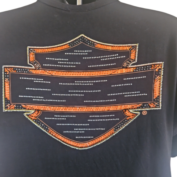 Women's Harley Davidson Short Sleeve Bling T-Shirt - Picture 6 of 9